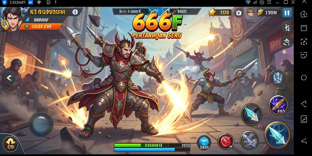 Screenshot gameplay dari 666F menampilkan aksi pertarungan intens.
