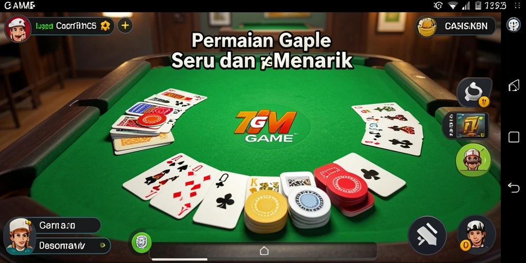 Tampilan gameplay 7GAME yang seru dan menantang dalam Gaple.