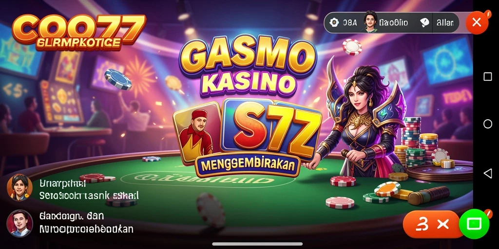 Tampilan menegangkan dari gameplay Kasino di COO77.