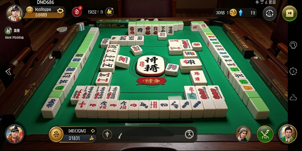 Screenshot gameplay DMD686 yang menampilkan aksi mencocokkan ubin Mahjong.