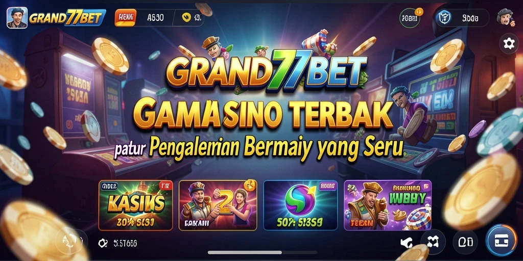 Tampilan gameplay yang mendebarkan dan penuh aksi dari GRAND77BET.