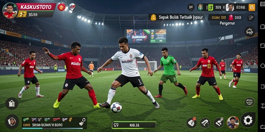 Tangkapan layar utama <strong>KASKUSTOTO</strong> menampilkan gameplay seru sepak bola.
