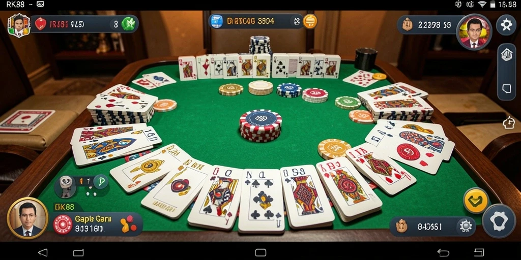 Screenshot menampilkan gameplay Gaple yang menarik dan kompetitif.