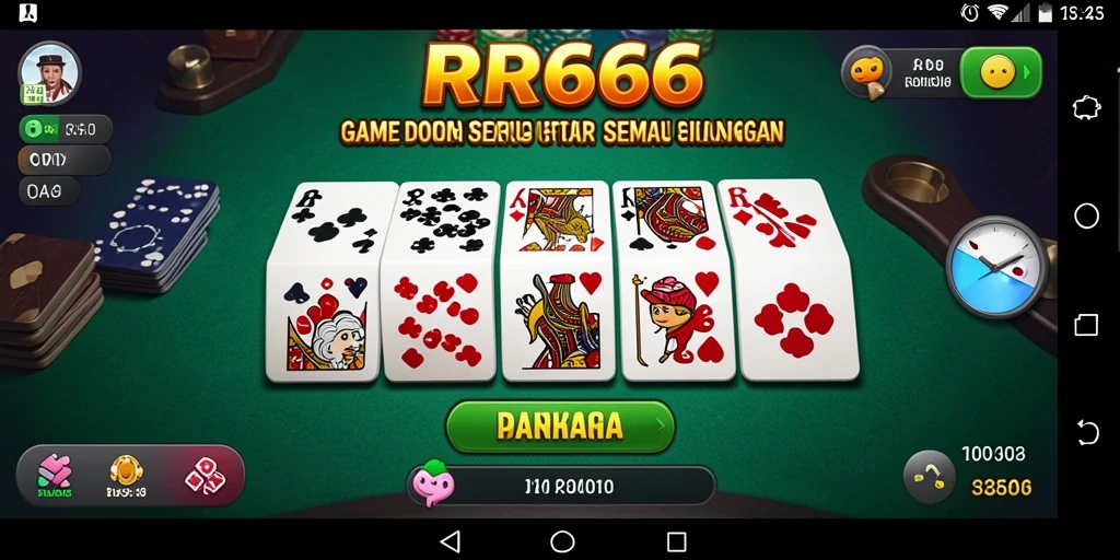 Screenshot gameplay Domino RR666 yang menarik dan seru.