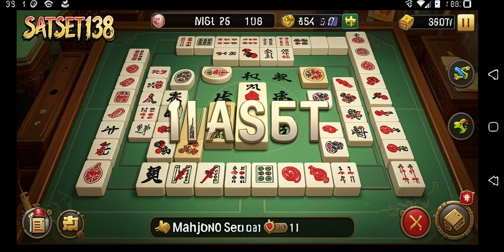 Screenshot utama SATSET138 menampilkan gameplay Mahjong yang seru dan mengasyikkan.