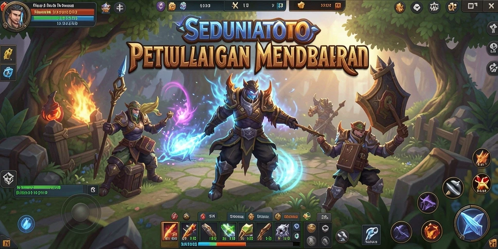 Tampilan seru gameplay SEDUNIATOTO dalam dunia MMORPG.