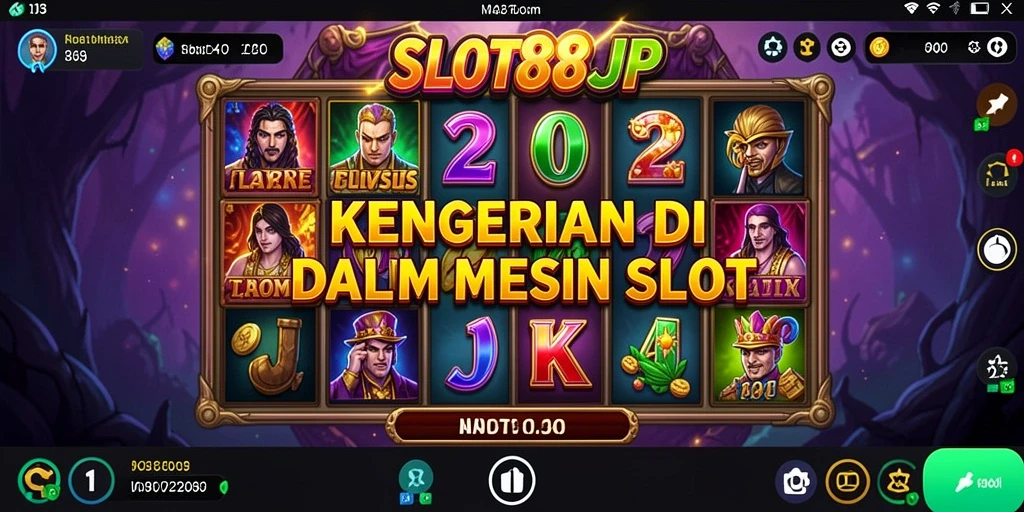 Tangkapan layar menampilkan gameplay menyeramkan dan suasana horor di SLOT88JP.