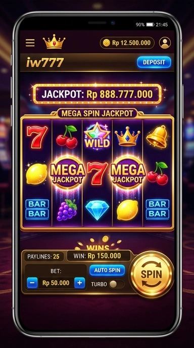 Tampilan aplikasi iw777 yang intuitif dan mudah dimengerti.